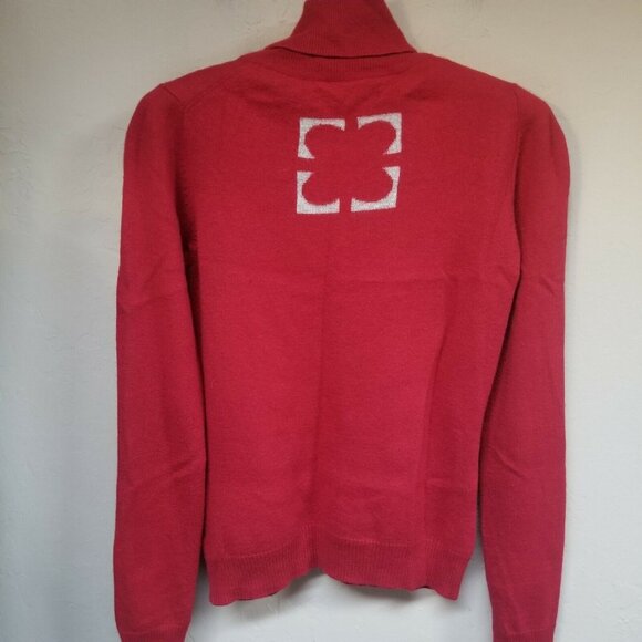 Liz Claiborne Golf Women Cashmere Turtleneck Pullover Sweater XS Red Long Sleeve - Picture 2 of 6
